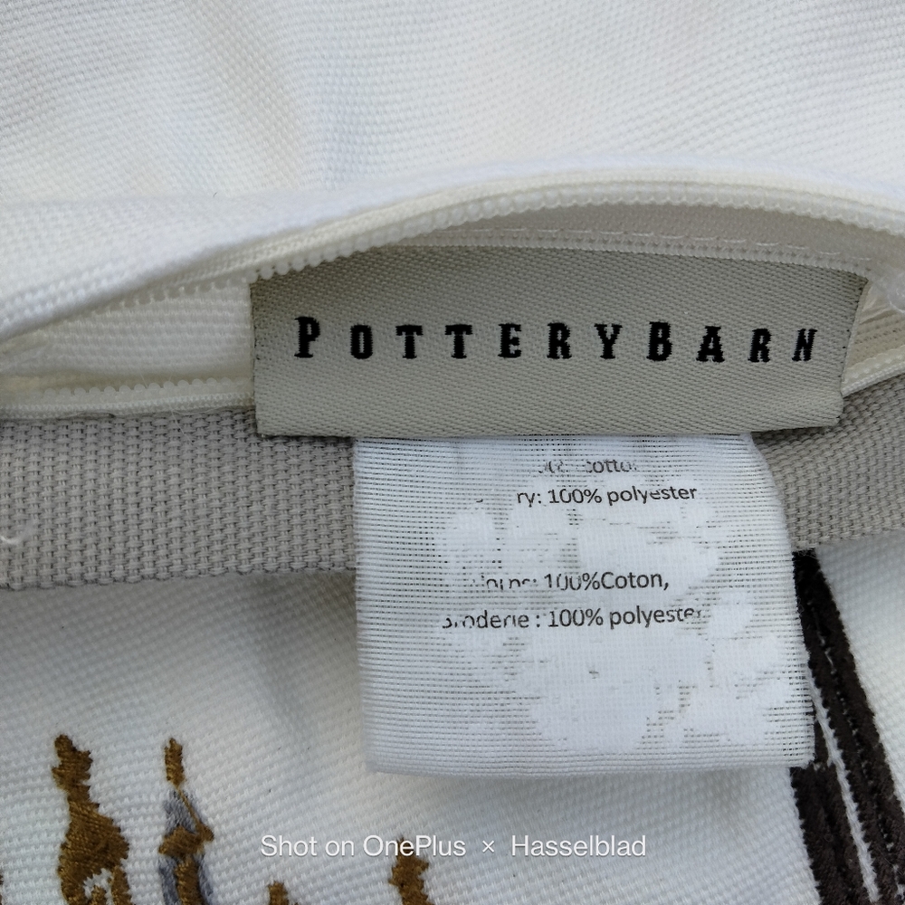 Pottery Barn London Embroidery Pillow Sham - Picture 3 of 6